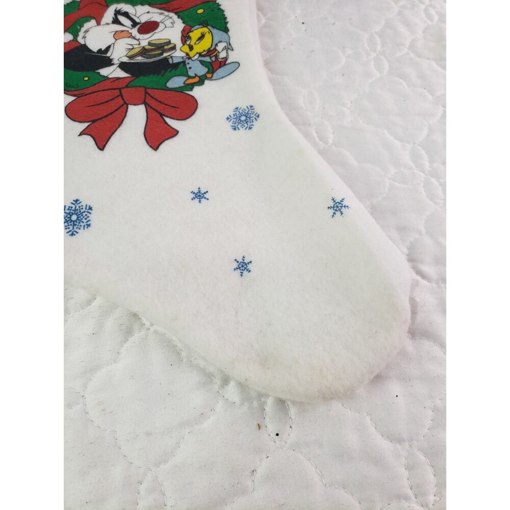 VTG Looney Tunes Bugs Bunny Sylvester Tweety Bird Christmas Stocking Warner Bros - Picture 5 of 10